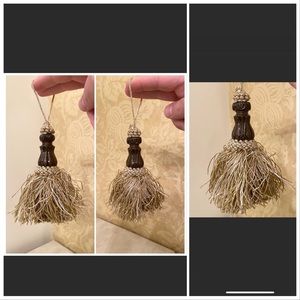 RARE - 3 NWOT India House Surahi Tassel Tiebacks. NEVER USED